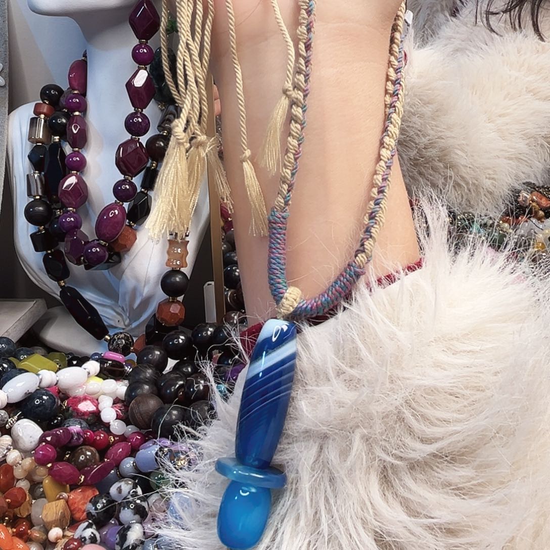 玛瑙/玉髓合金颈饰玛瑙