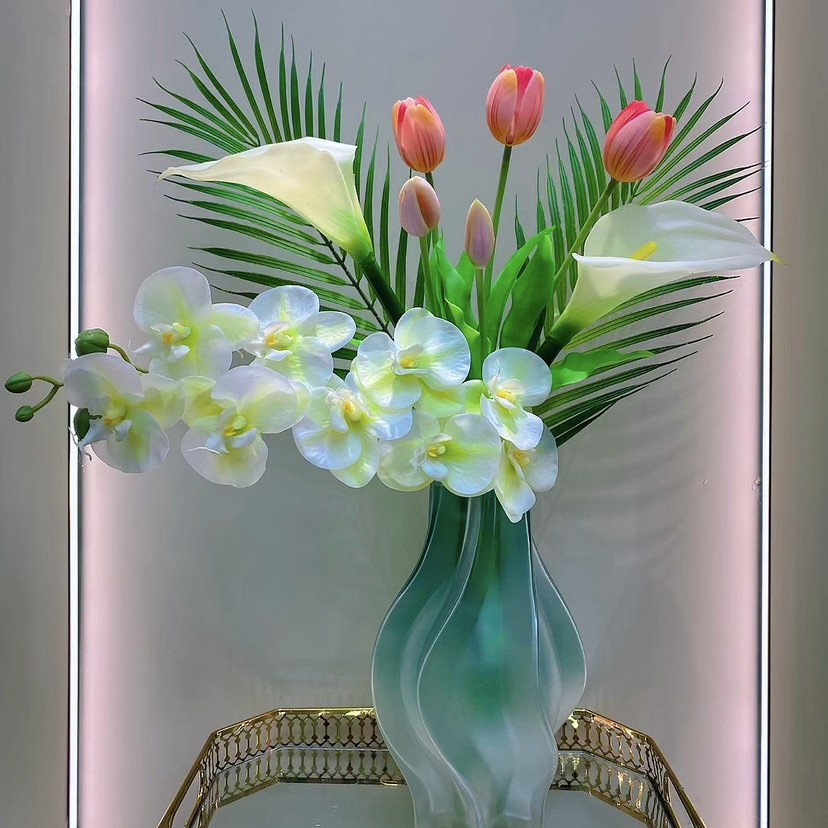 简约轻奢设计师款花束仿真花家居装饰摄影摆件