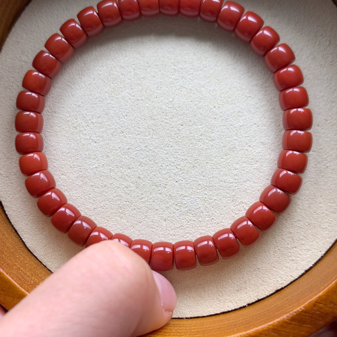 南红玛瑙未镶嵌保山天然原矿南红6mm+直切手串