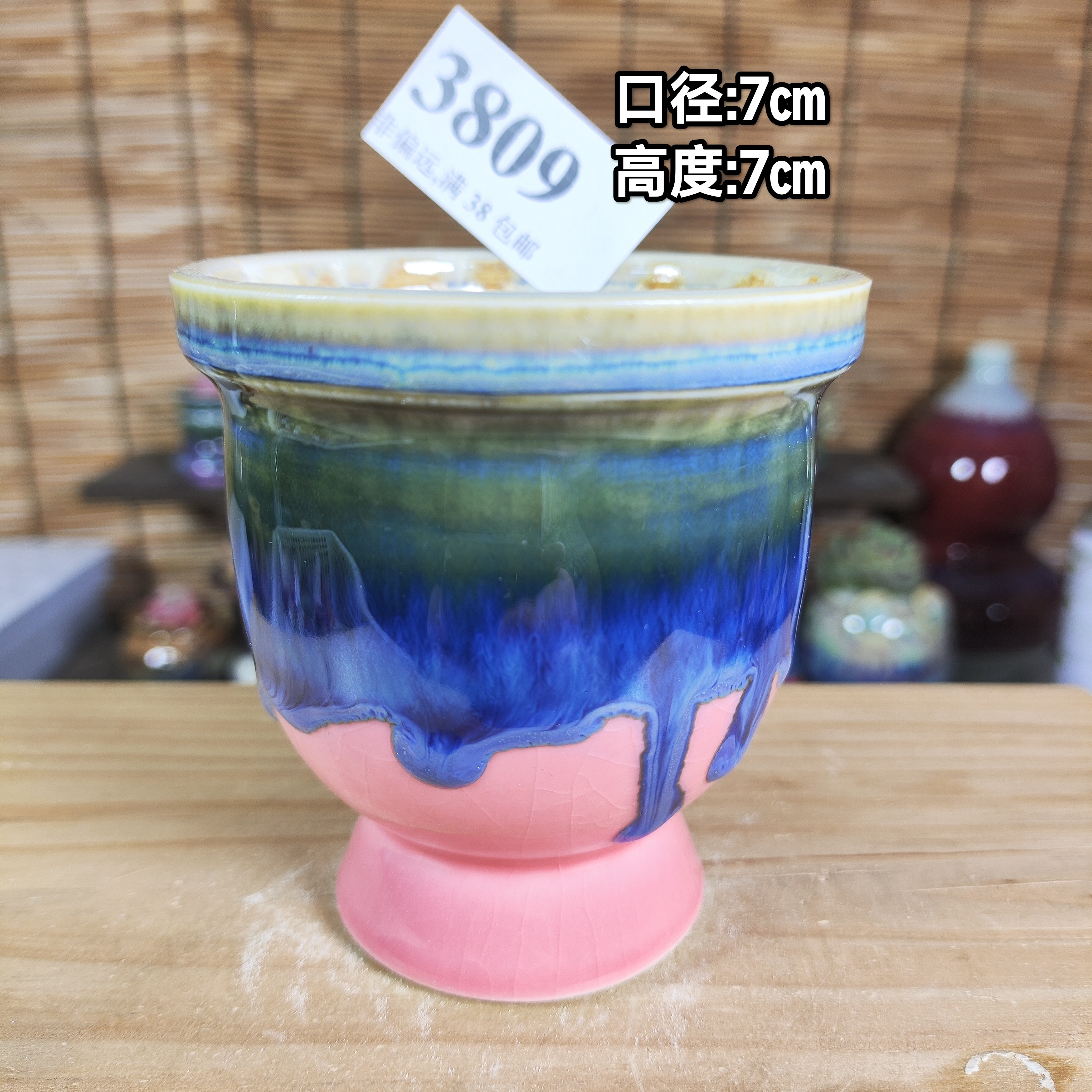 手工创意多肉花盆摆件迷你多肉花盆景德镇纯手工制做