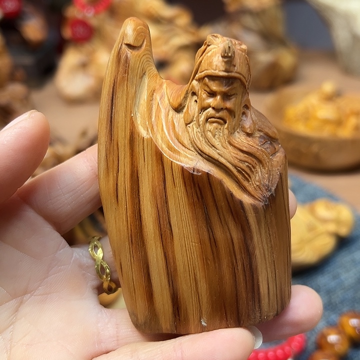 柏木太行崖柏手把摆件