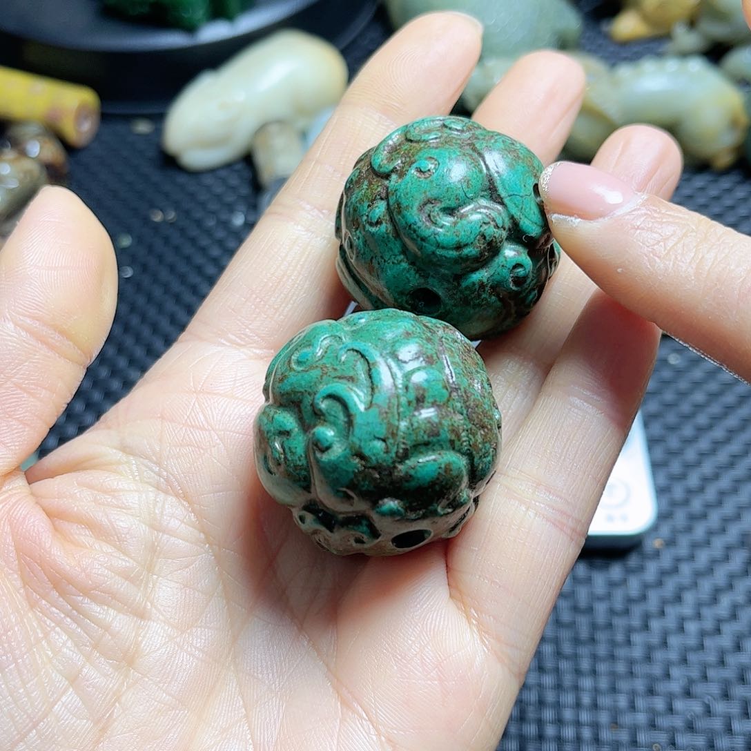 白玉菩提吊坠摆件
