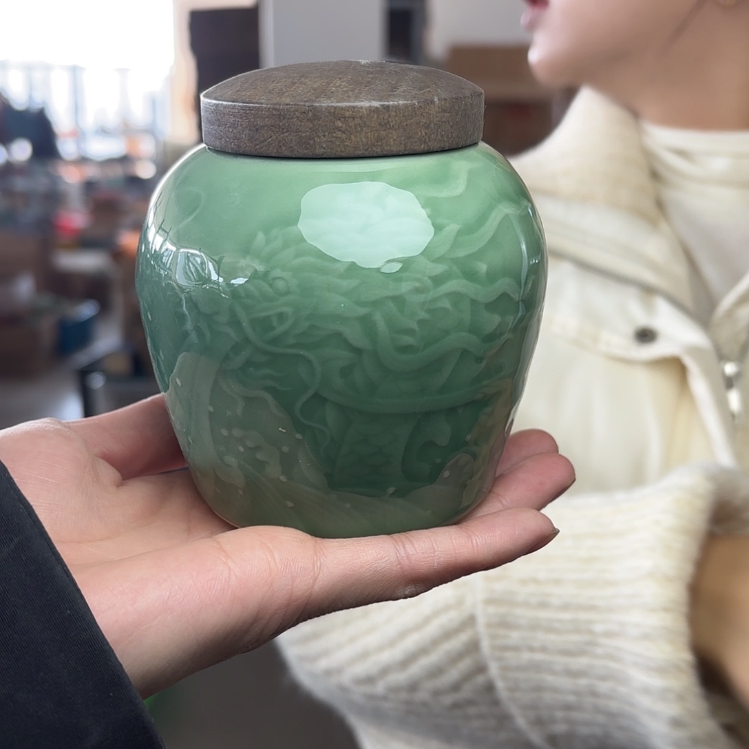 龙泉云间青瓷小米茶器