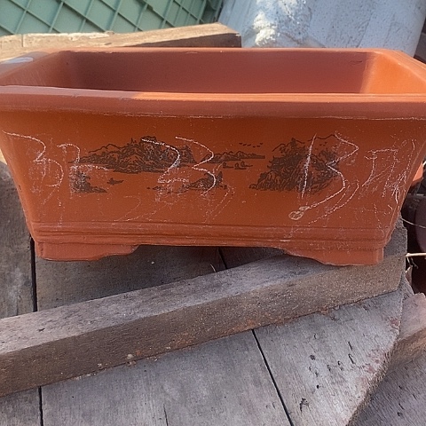 紫砂中国宜兴紫砂花盆，