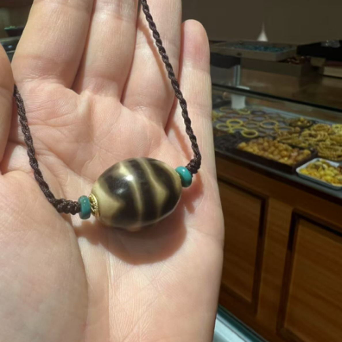 非金属珐琅项链 12号项链（大圆达达水纹单珠项链）