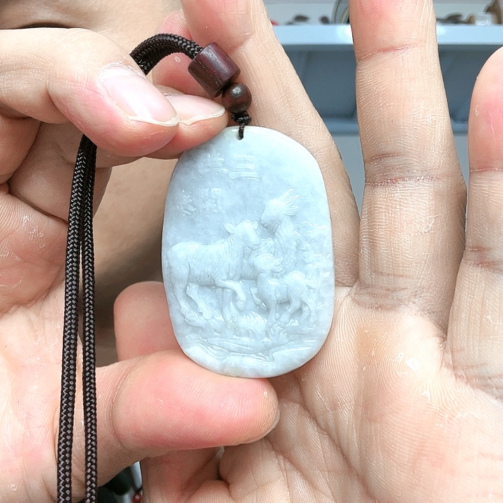 翡翠颈饰未镶嵌1羊