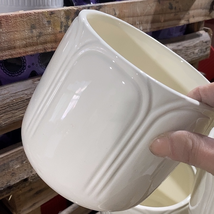 陶盆有孔 瑕疵针孔漏釉介意勿拍外高 13外口13