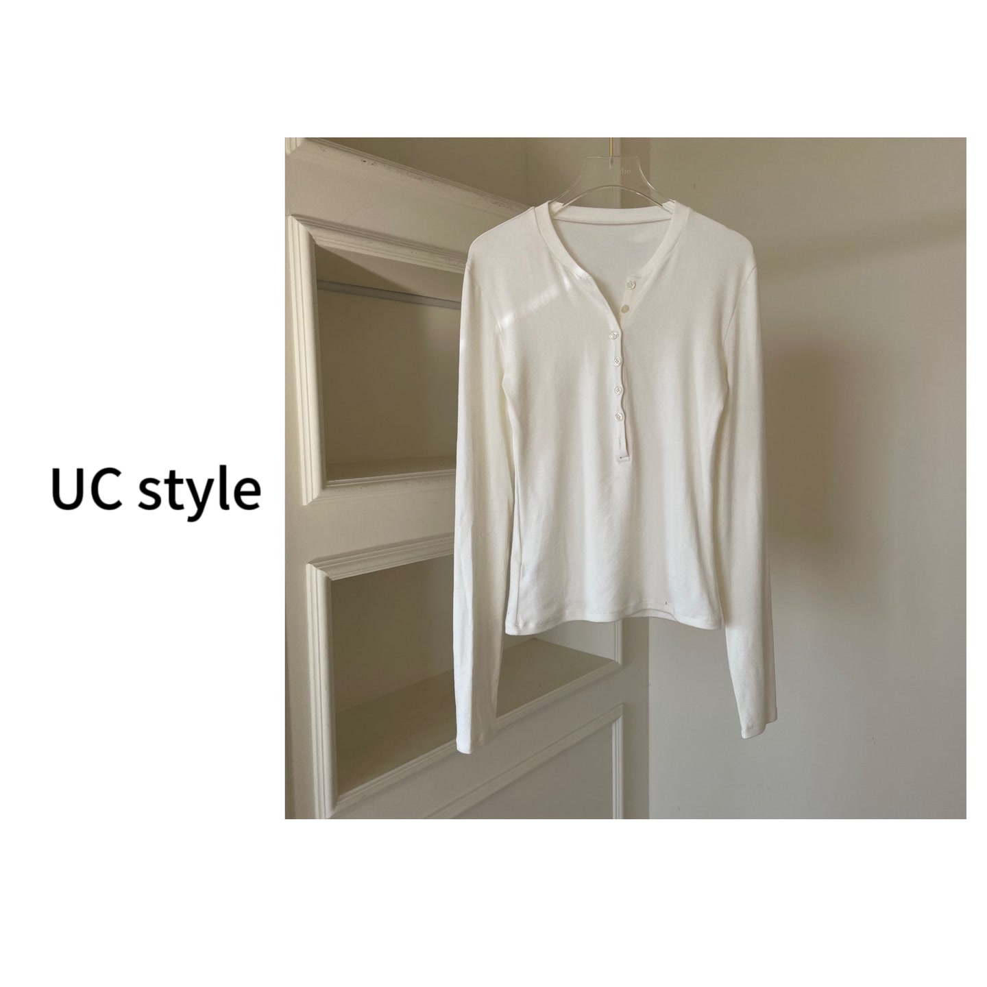 【UCSTYLE】A9082 '权威打底‘V领长袖T恤主播穿S码