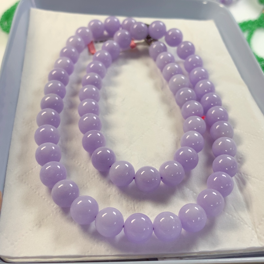 翡翠未镶嵌颈饰项链