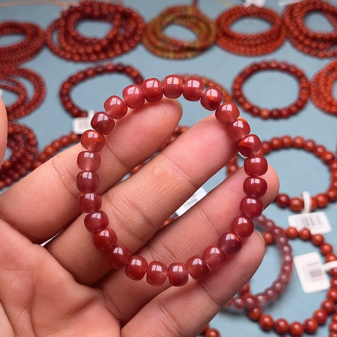 南红玛瑙未镶嵌手链老型卡7十