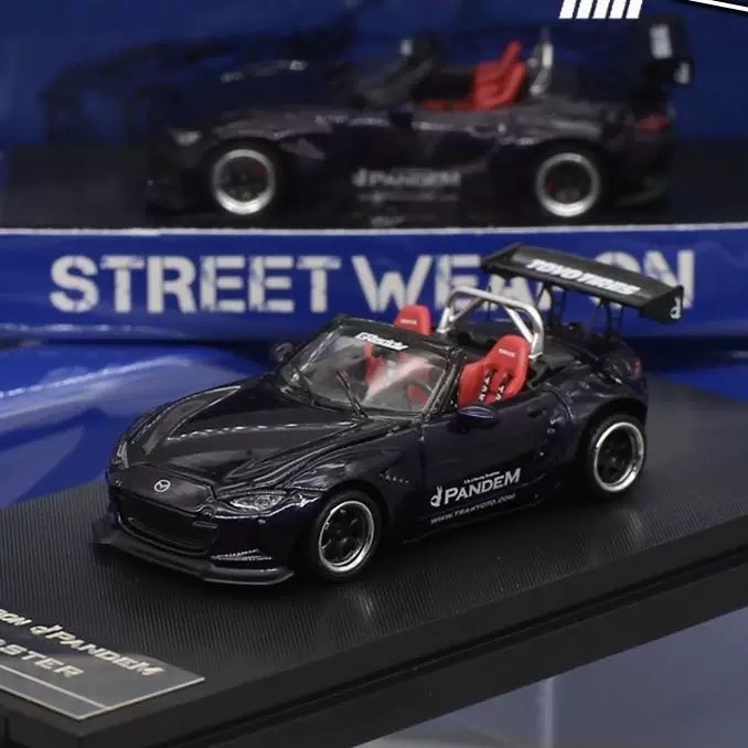 【现货】SW 马自达 MX5火箭兔 敞篷跑车 1:64 合金汽车模型