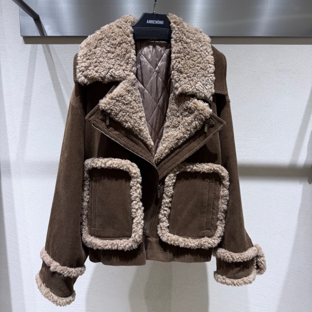 ANNENONO｜新款真两件套毛外套