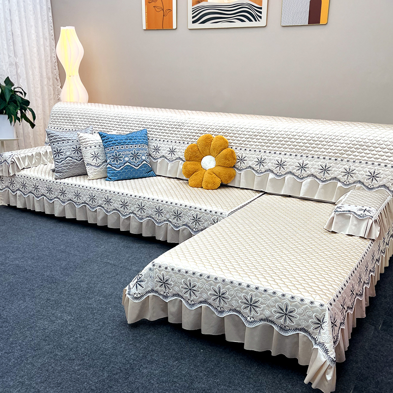 四季如歌沙发垫四季通用高精密高档沙发套盖布简约加厚靠背巾全盖