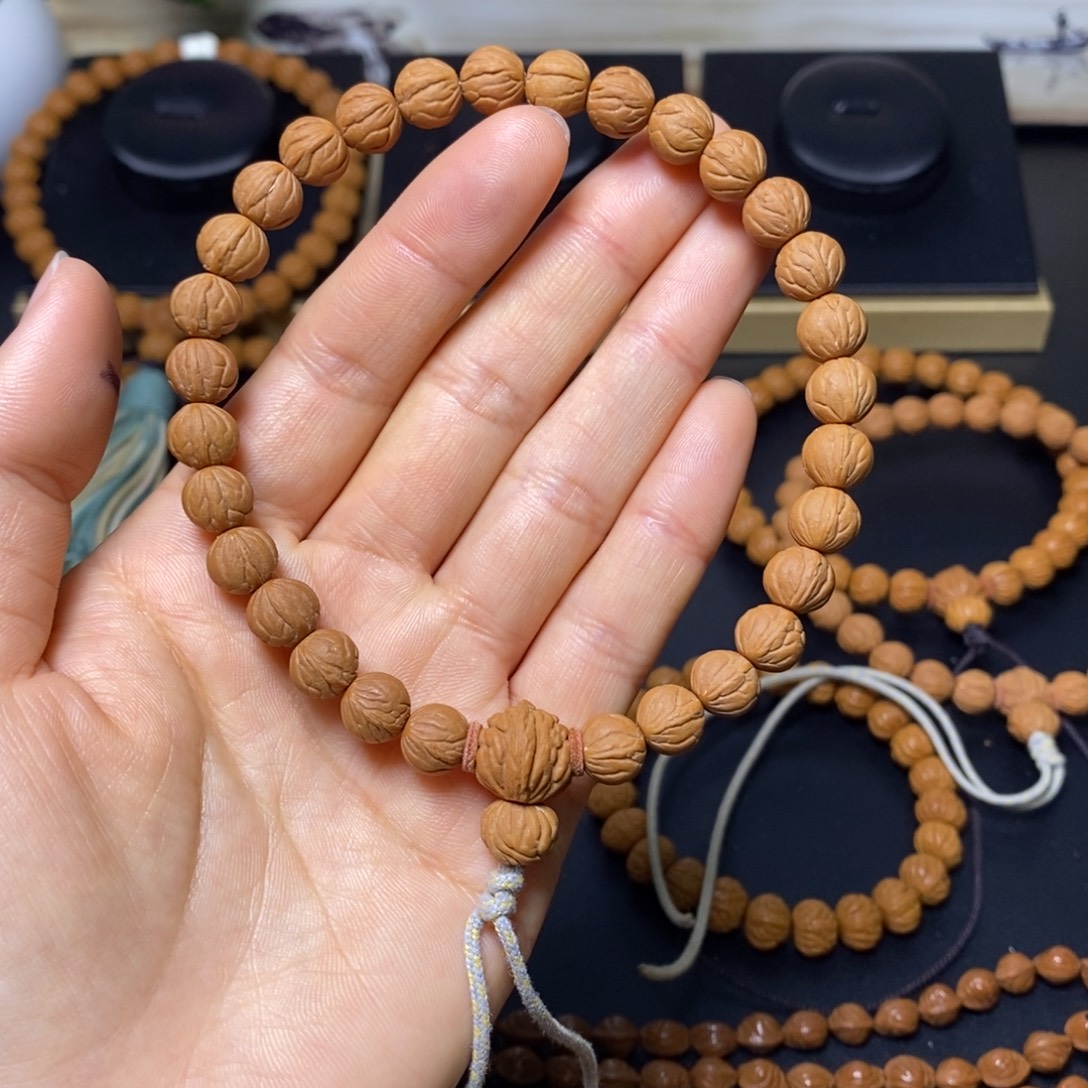 小***干桃核手串秦岭文玩桃核手持