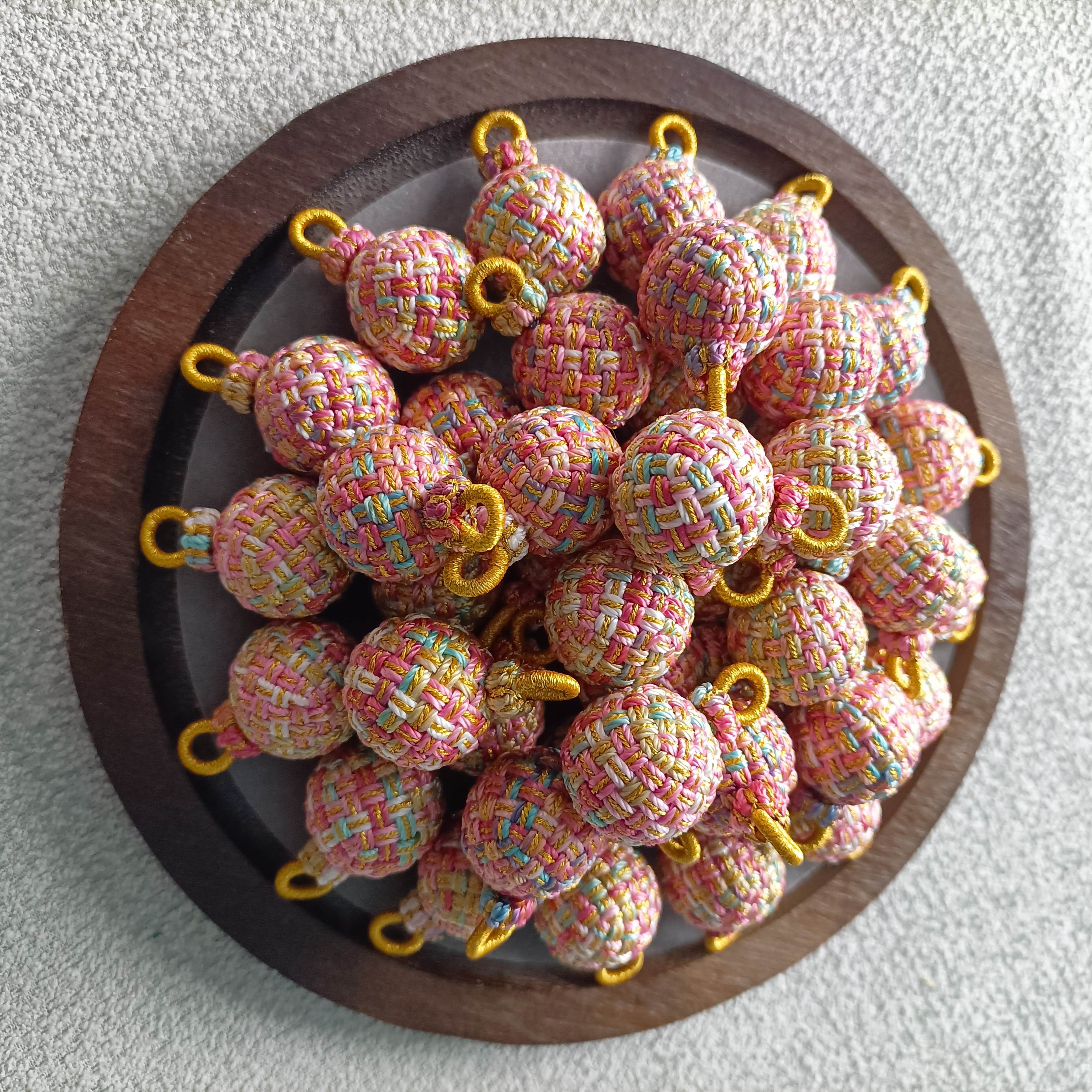 非金属锦纶吊坠 有球必应绣球手机链包挂钥匙扣吊坠挂件diy编织