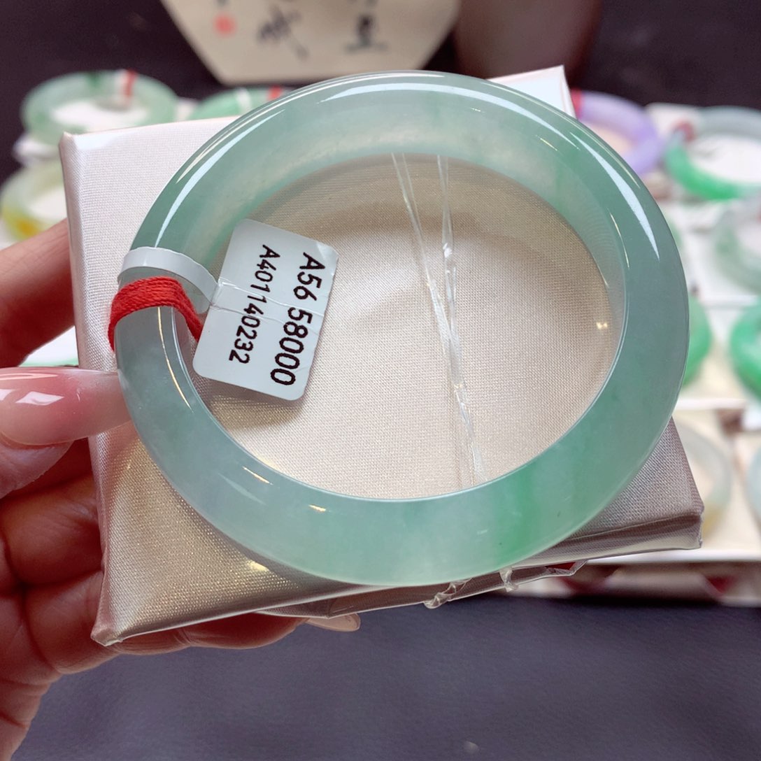 翡翠手镯未镶嵌正圈56.5（39号）89