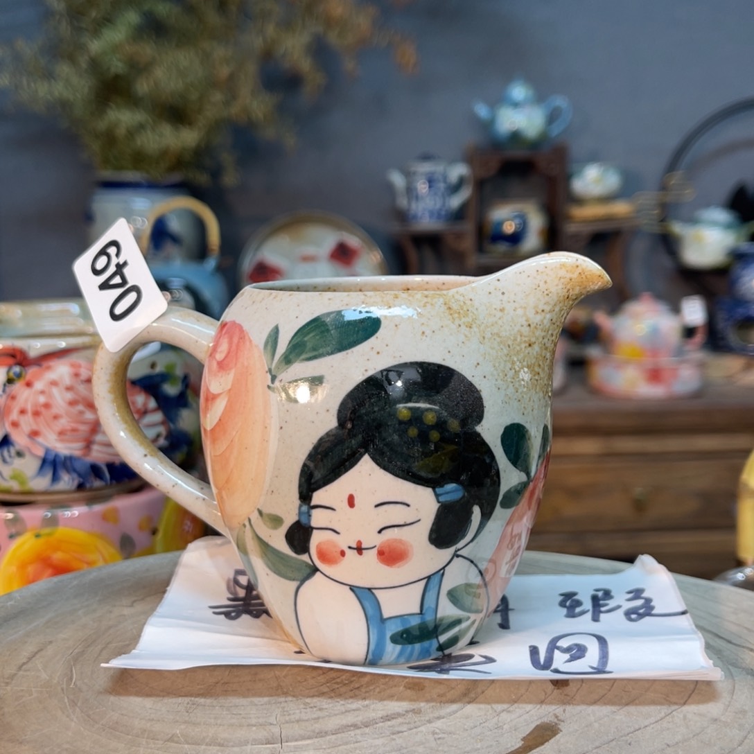 杯素浅陶瓷手工手绘