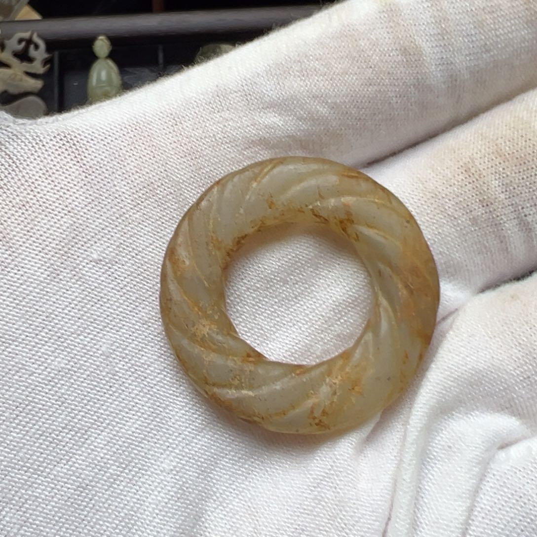 未镶嵌手链和田玉（糖玉）用