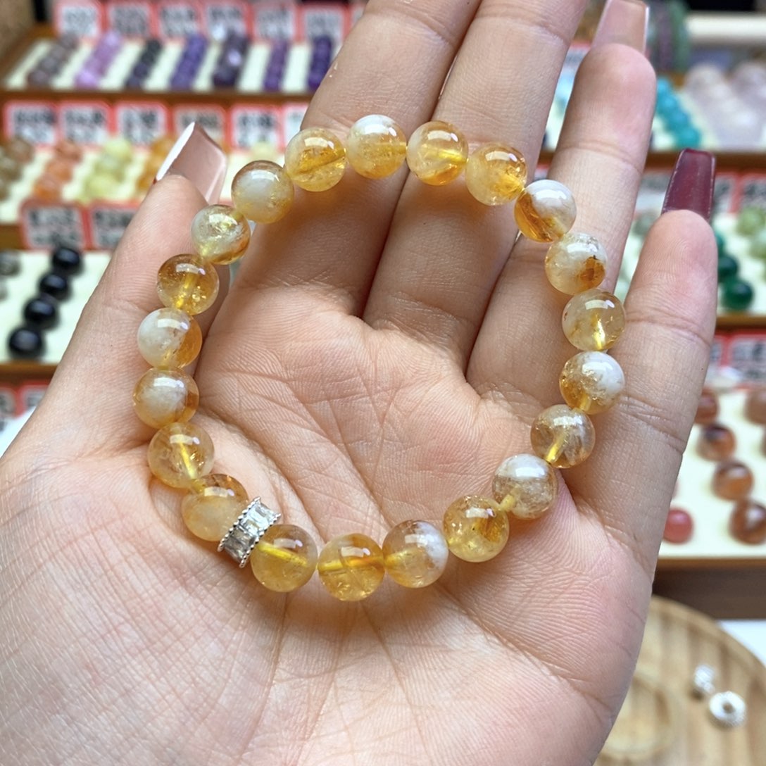 水晶手链未镶嵌黄阿塞手串