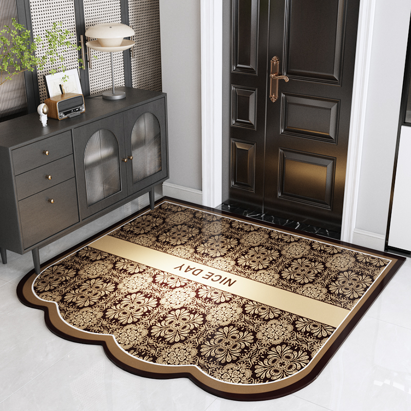 简约法式科技皮地垫入户可裁剪门垫吸水可擦浴室进门入户门地垫