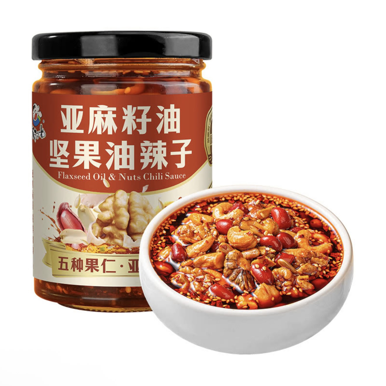 饭扫光 亚麻籽油坚果油辣子 210g