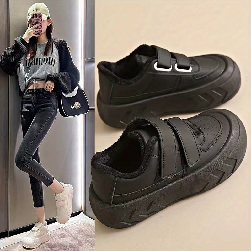 Ou Shi Yuan/欧诗媛秋冬女休闲板鞋加绒老爹鞋板鞋F-2