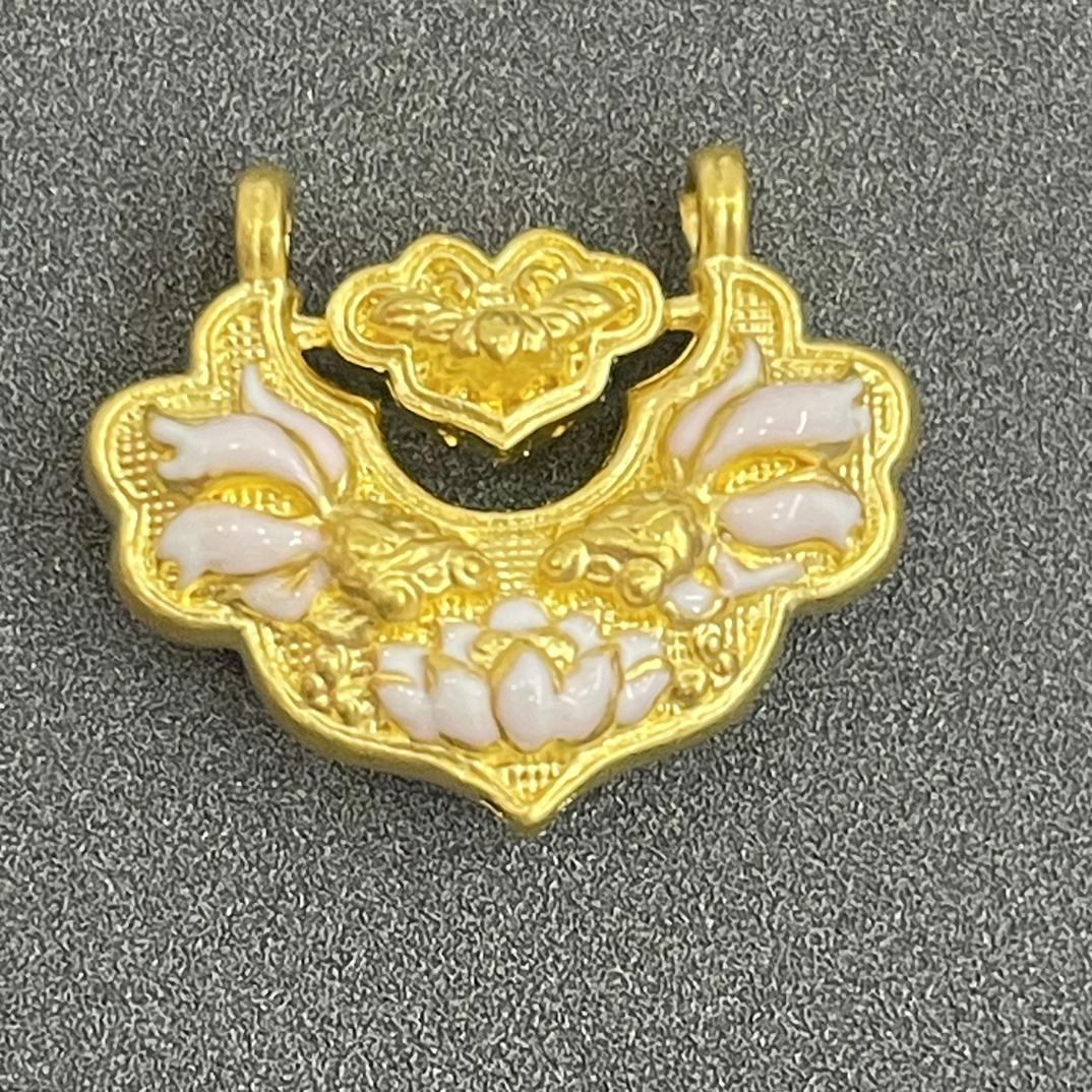 【莹莹专享】足金999 粉色莲花锁包 ZP 0.57 攒金有道