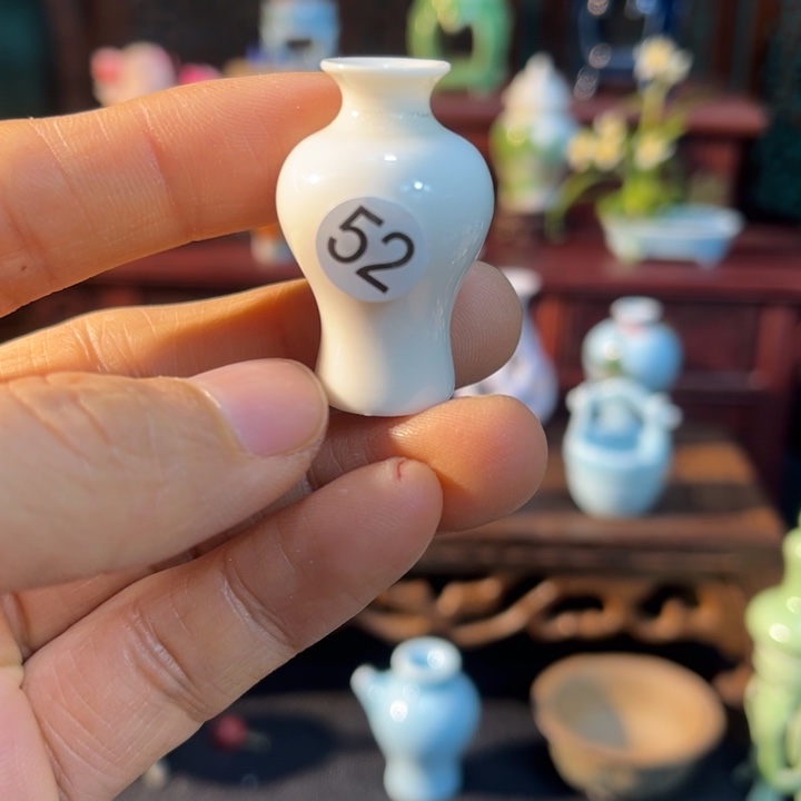 摆件微陶老王迷你花瓶