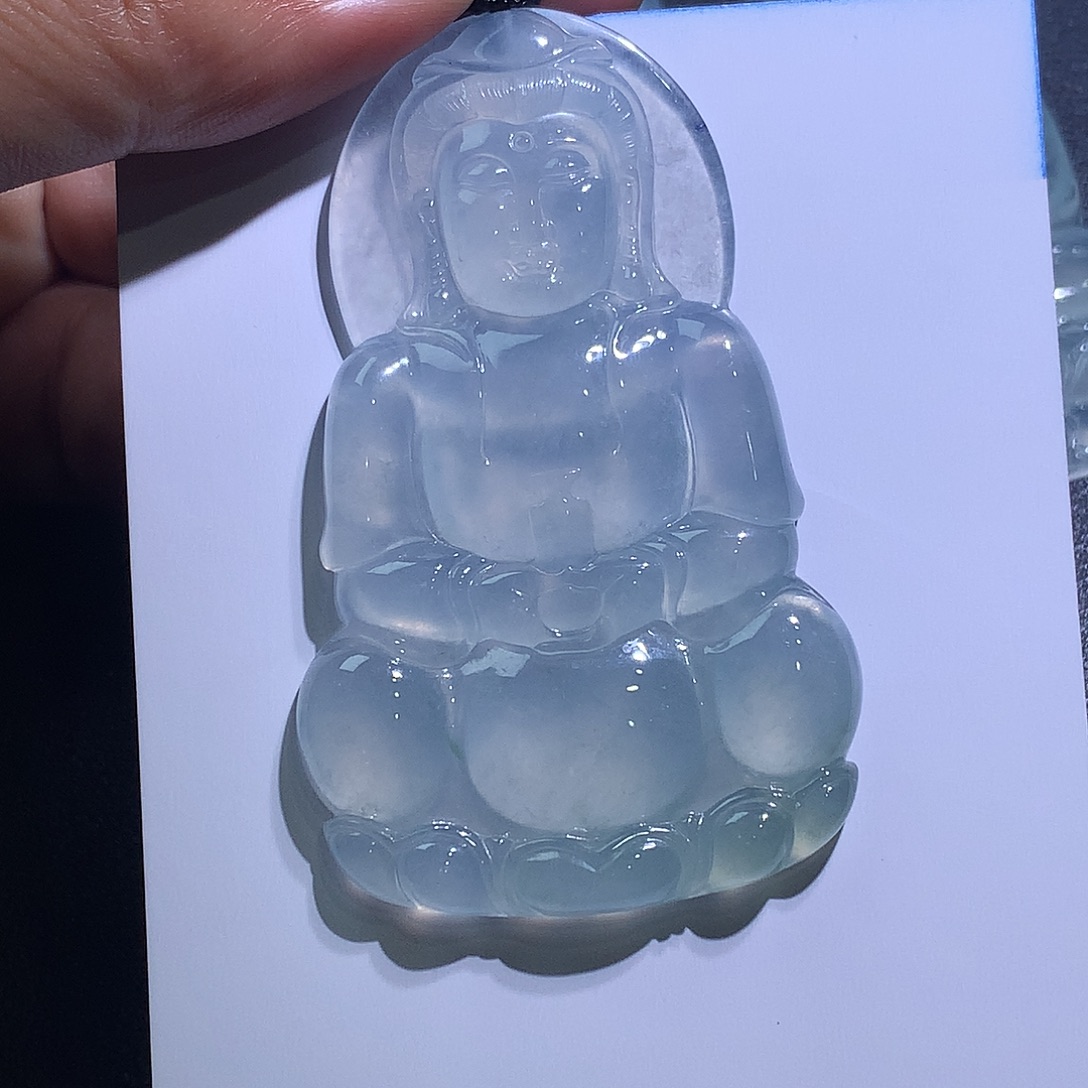 翡翠未镶嵌挂件观音