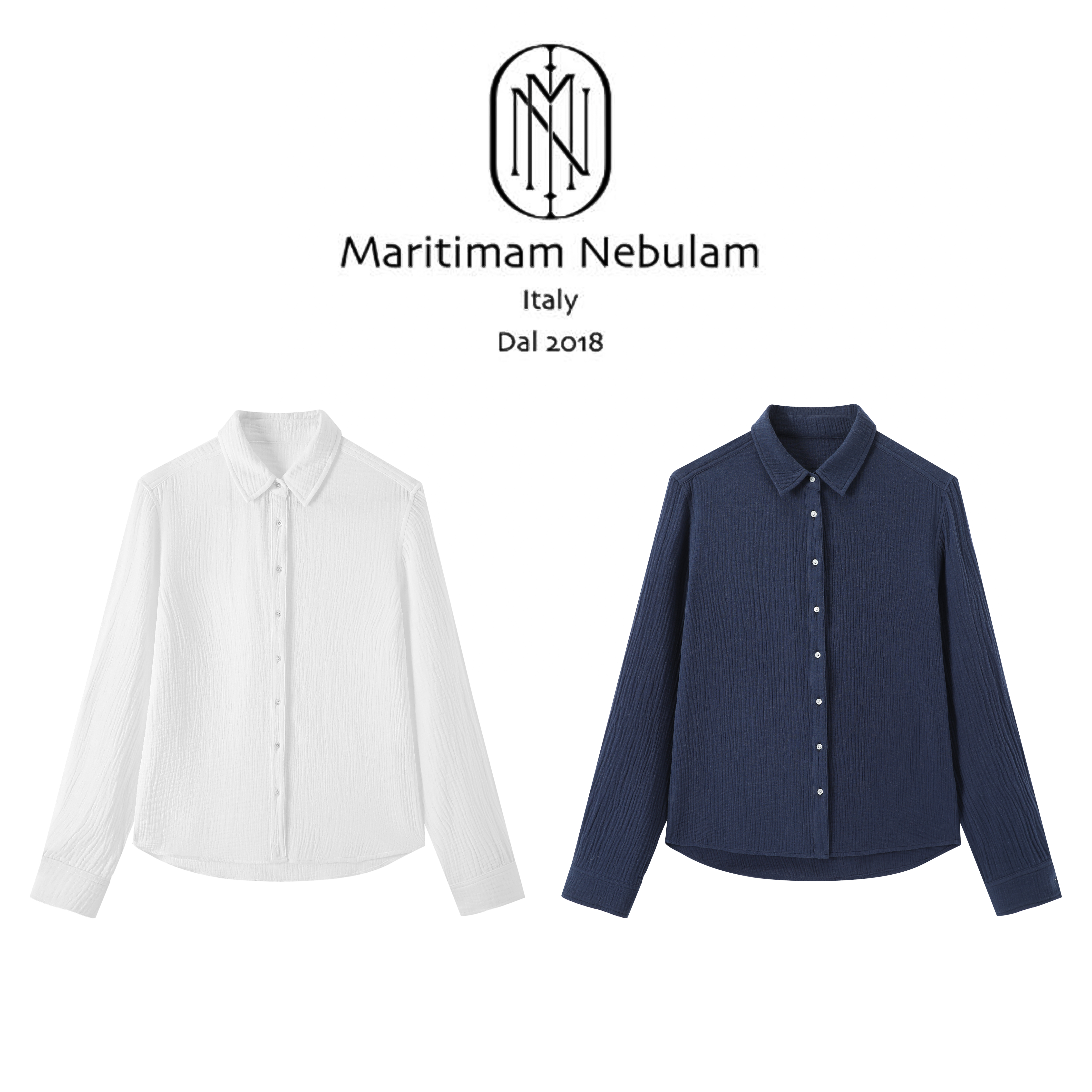 Maritimam Nebulam 云柔棉微皱肌理感长袖衬衣 SZ2063