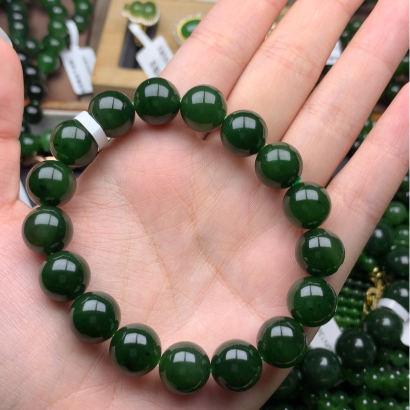 【闪购商品】未镶嵌手串和田玉（碧玉）柳**-12m
