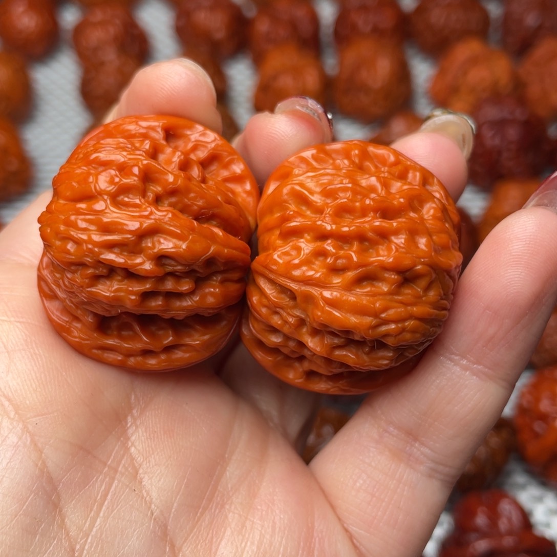 桃核吊坠文玩核桃 手把件 磨盘 36