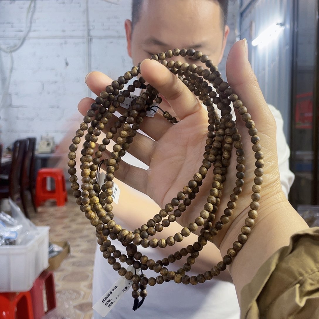 沉香手串棋楠黄棋圆珠长串0.5/9克多样性发一