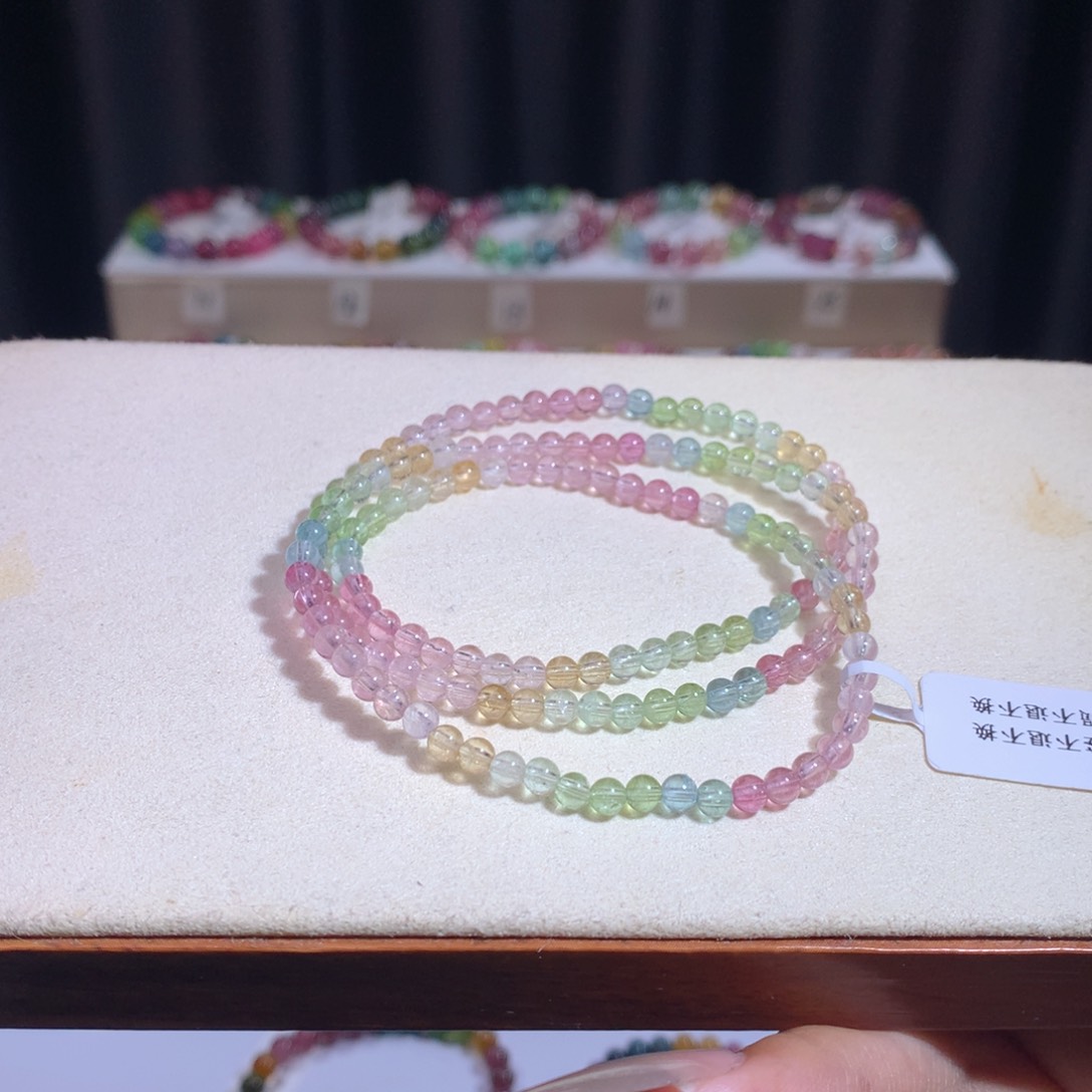 碧玺手链未镶嵌橘****果碧玺