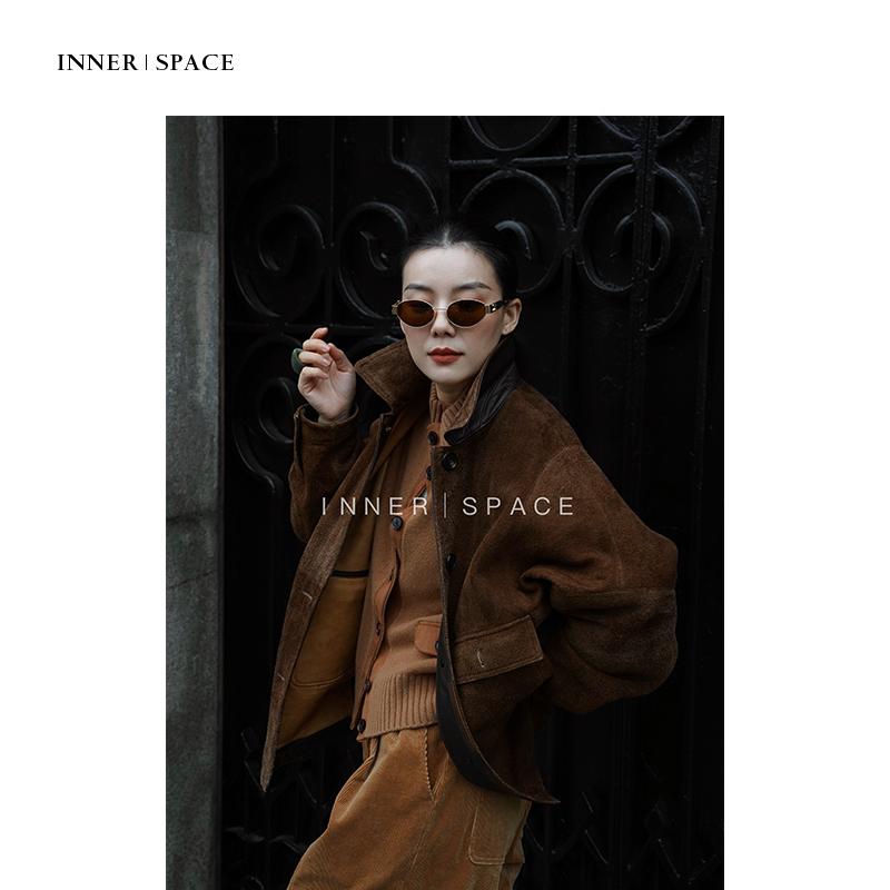 INNER｜SPACE经典老钱乌木驼羊毛外套GLA500015