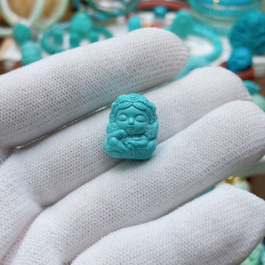 绿松石未镶嵌度母