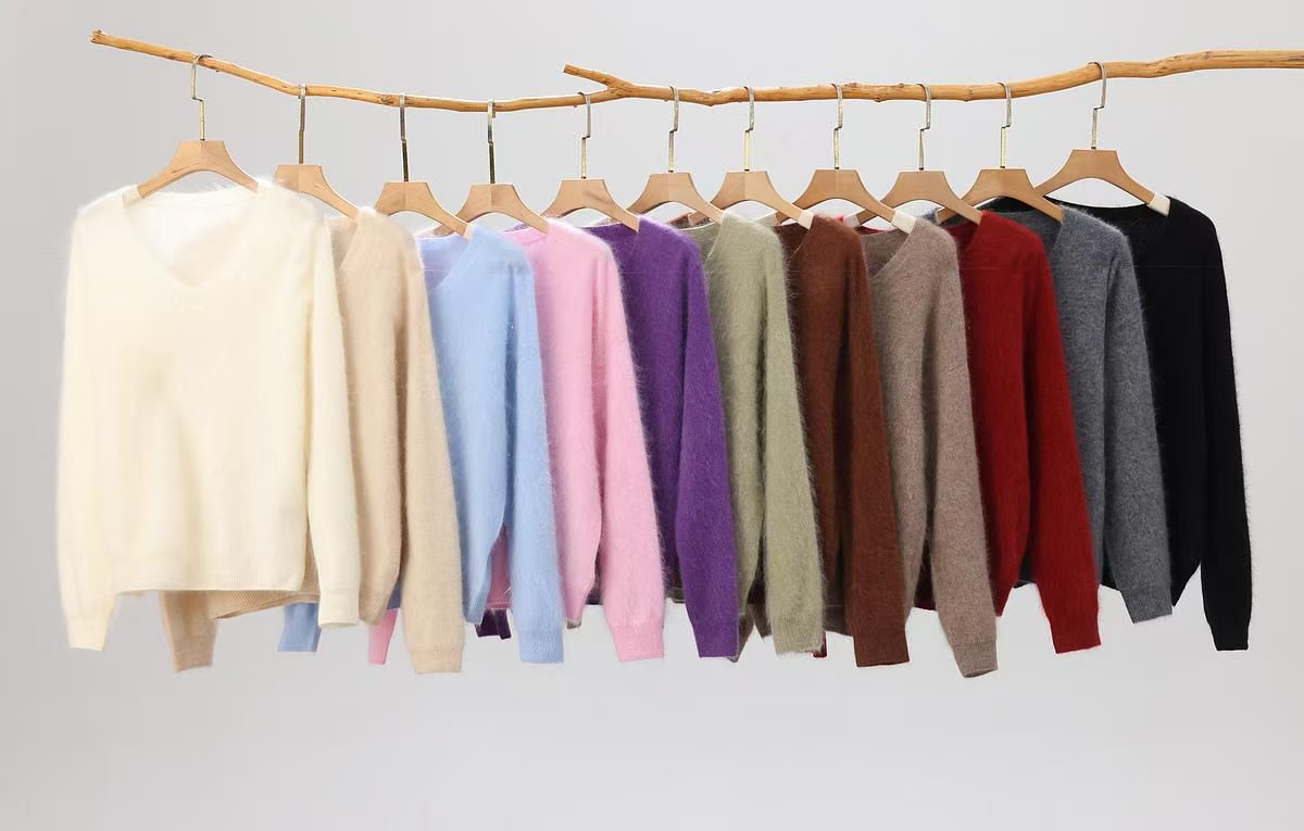 【100%羊绒】25年新款上V领高奢品针织拉绒-LM03