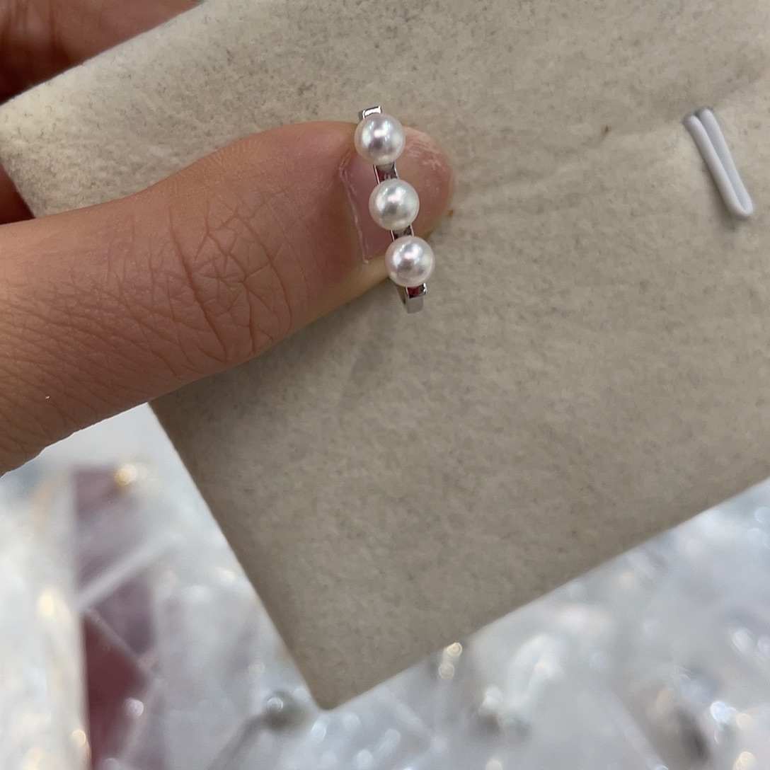 银S925镶嵌戒指海水珍珠