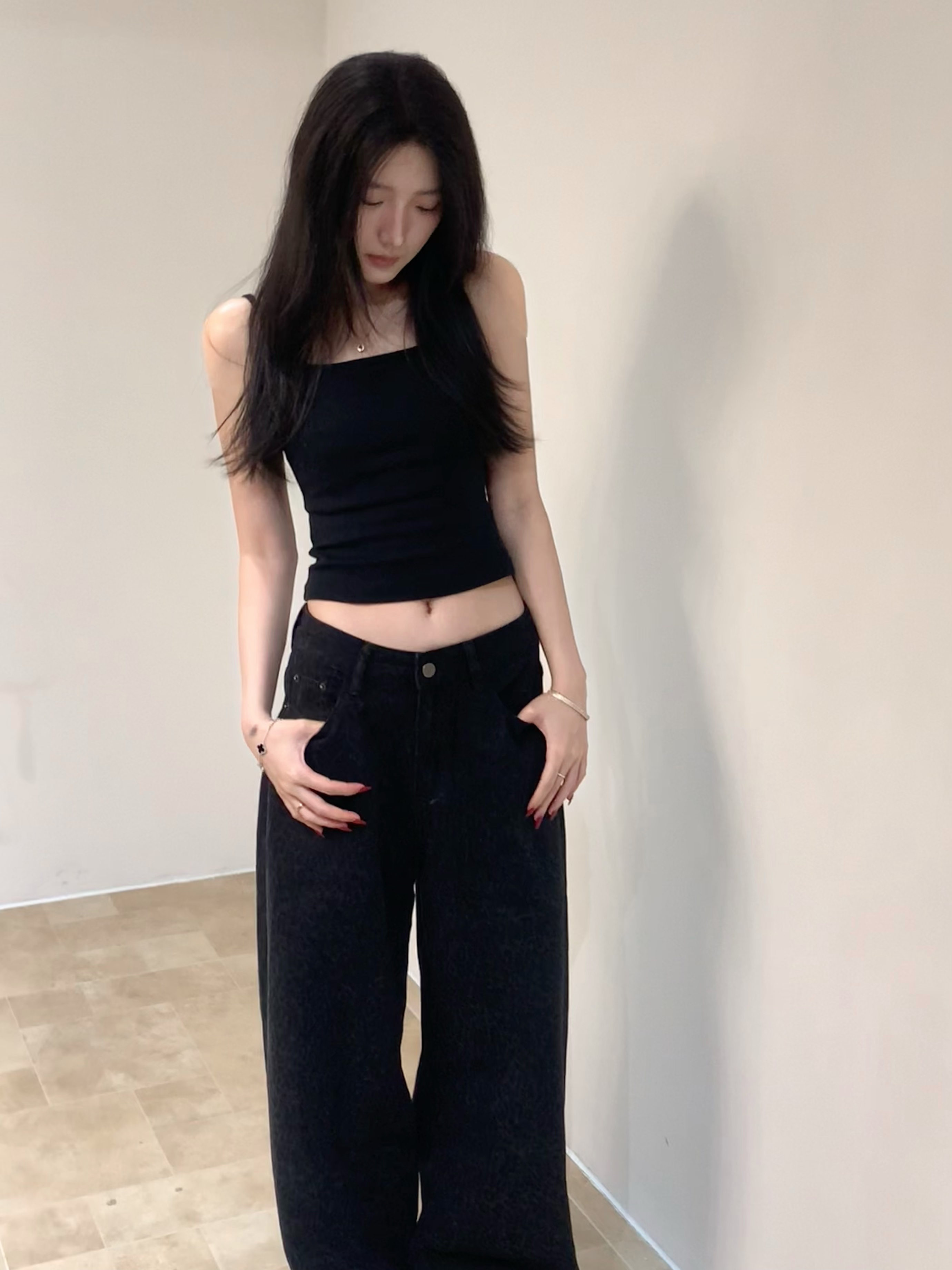 ［继承者］宽松低调豹纹休闲裤