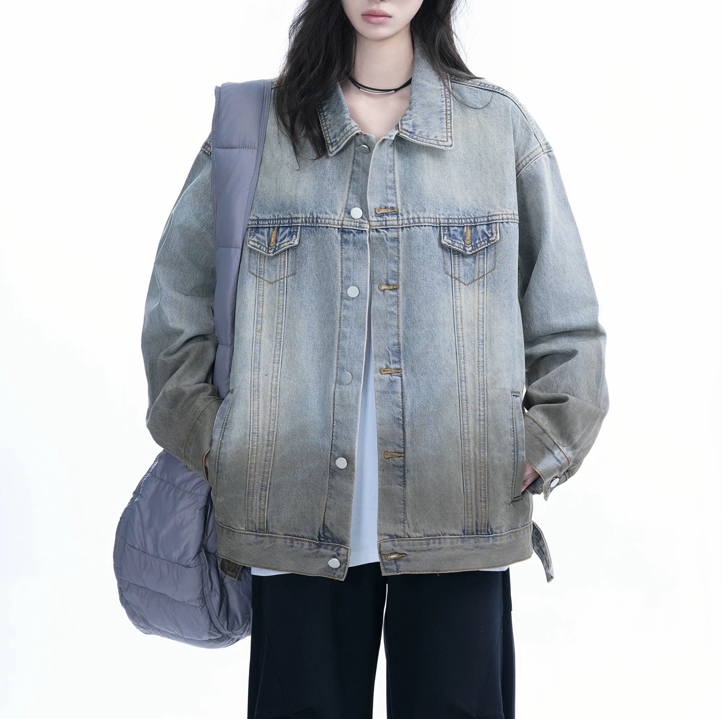 韩版设计推荐551~600潮流时尚重工宽松型外套