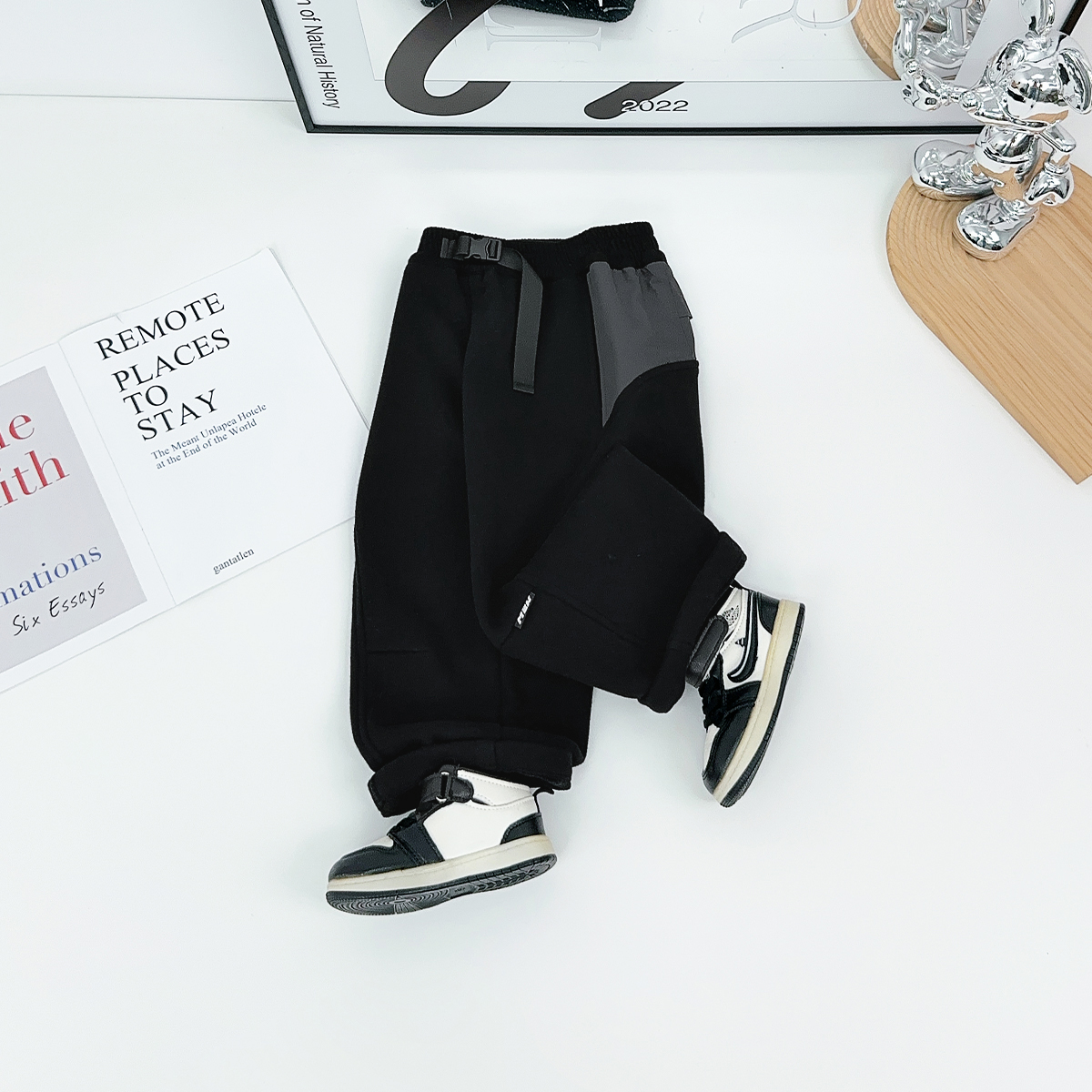 儿童加绒裤子男童运动裤2025新款秋冬装 FB25378 悠悠童话童装