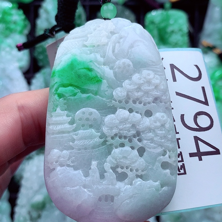 翡翠未镶嵌吊坠(不含链)