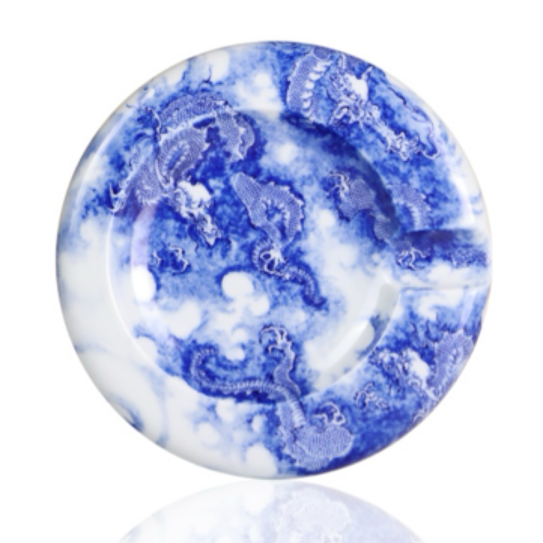 B001静观善瓷-墨龙雪茄缸（喜欢扣编号）