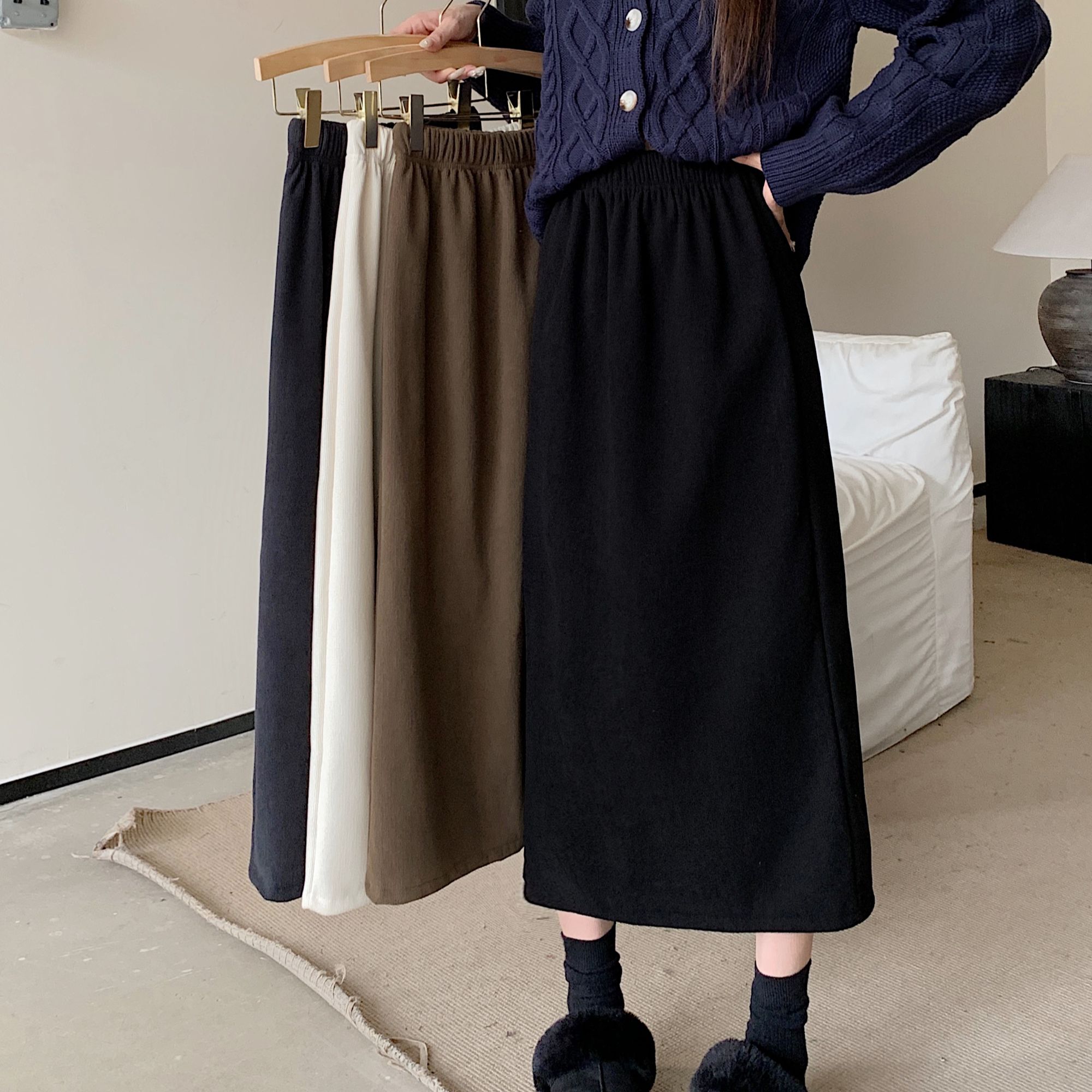 2025秋新款大码女装胖mm显瘦半身裙7035