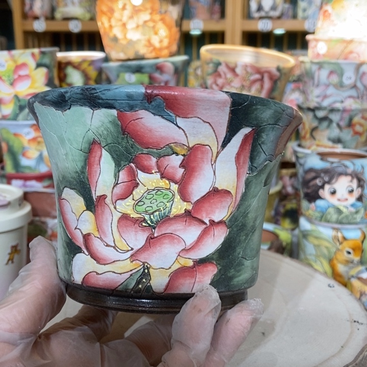 红陶景德镇艺术手绘作品