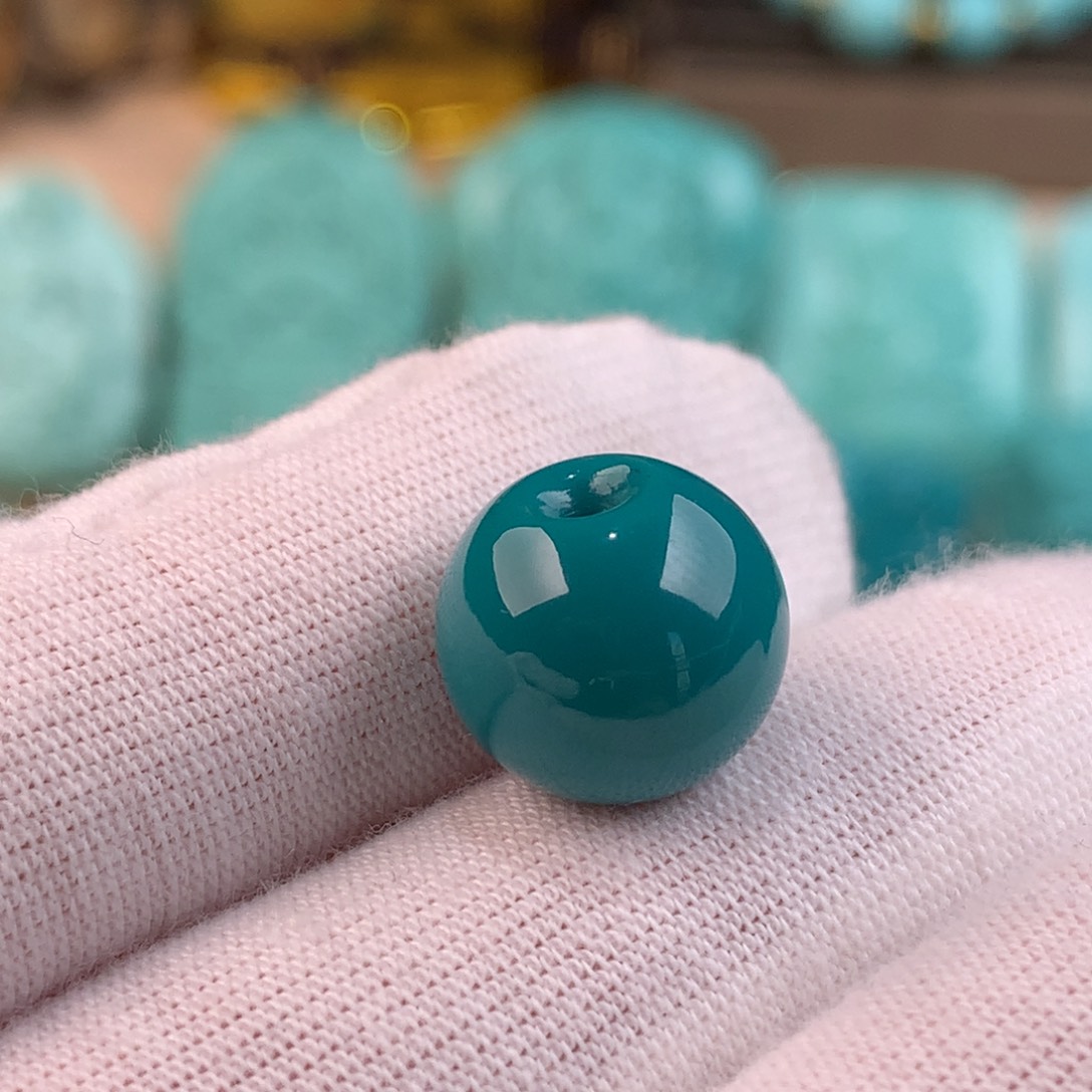 绿松石未镶嵌圆珠卡12