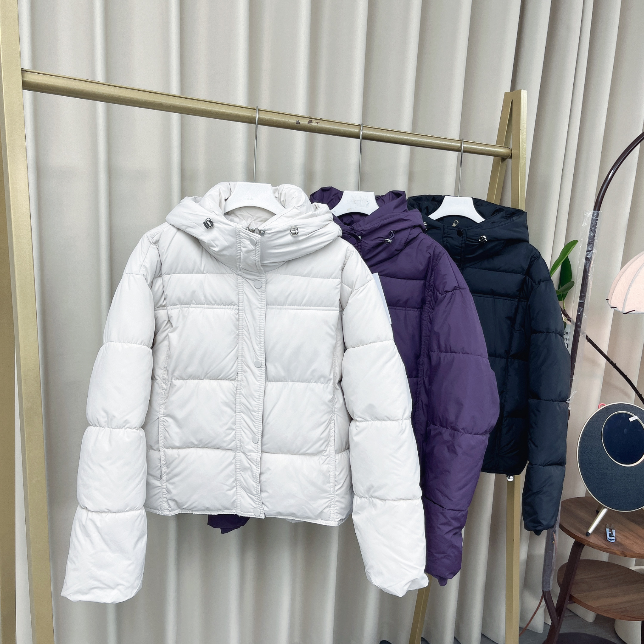 383女装棉服时尚休闲连帽保暖秋冬百搭棉服