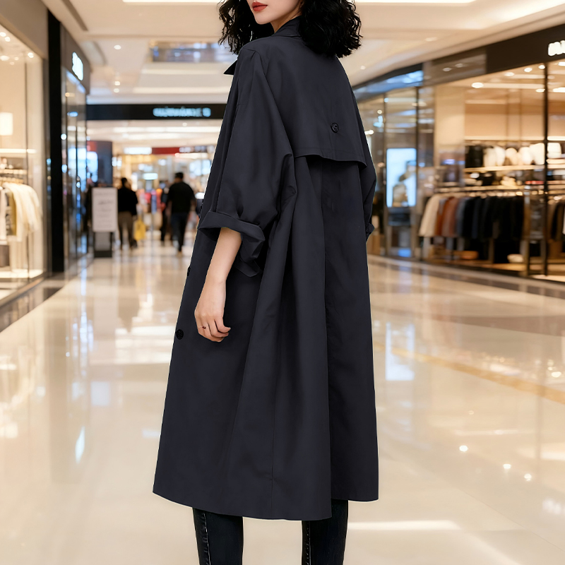 欧货高级感休闲风衣外套女士2025秋季新款小个子宽松时尚气质大衣