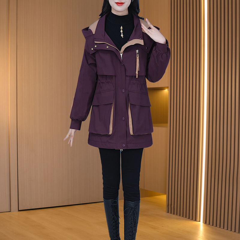 【派克服】24104优雅新款气质时尚减龄收腰显瘦派克服M-4XL