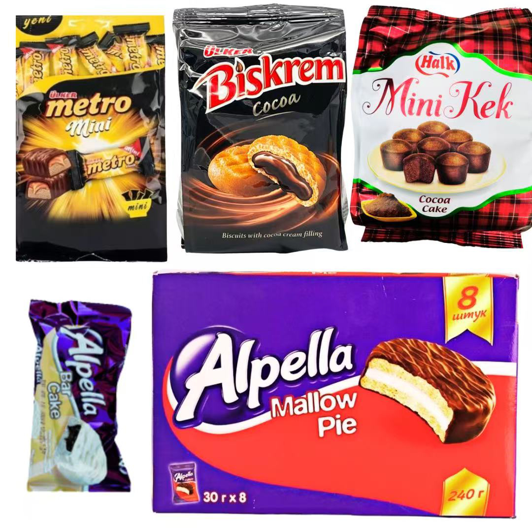 ULKER/优客albenni夹心威化饼干巧克力饼干营养零食拍1发5袋